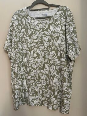 Croft & Barrow 100% cotton”classic” tee short sleeves round neck size 3X NWOT